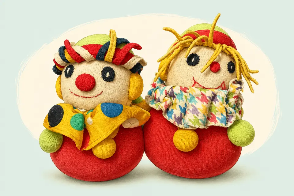 Manny links und Sunny rechts, die handgemachten Cleero-Begleiter.